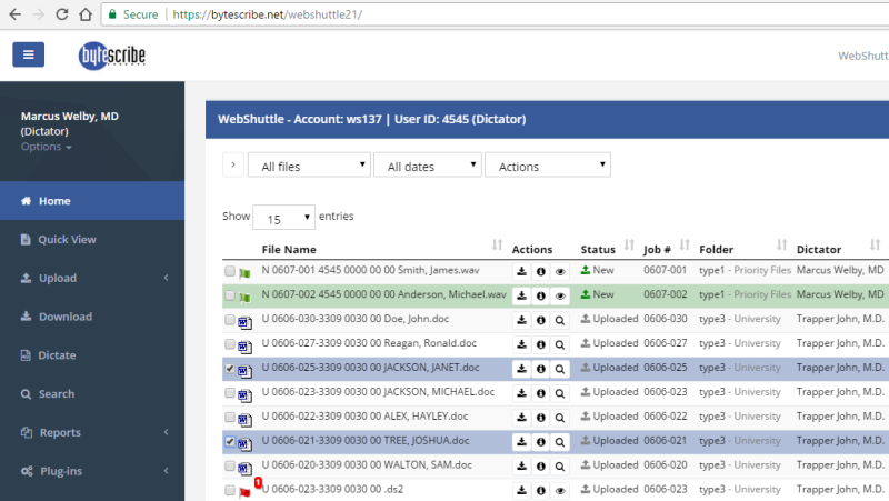 WebShuttle Dashboard