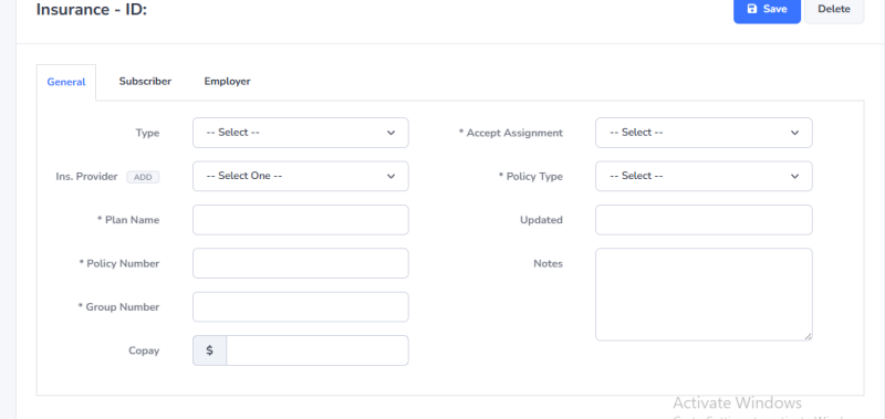 Dashboard Section View