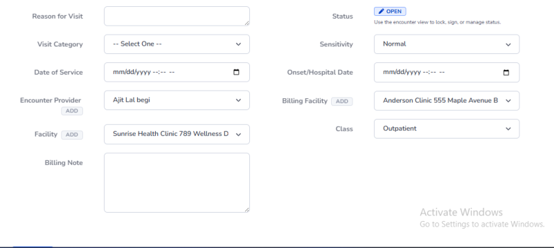 Dashboard Section View