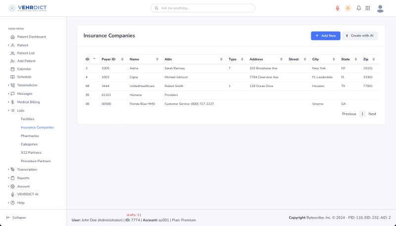 Insurance Companies List