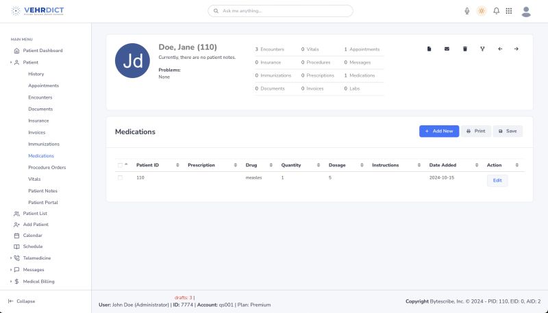 Example – Patient Medication List